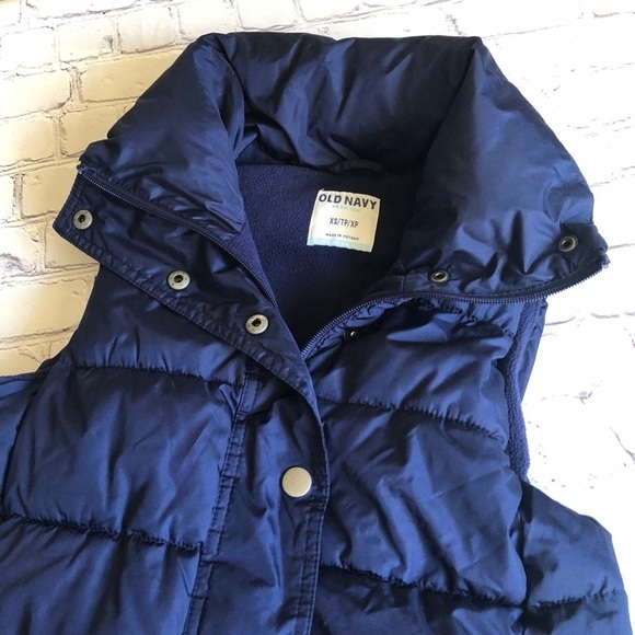 Old Navy dark blue Puffer Vest XS Like New! - Picture 6 of 10